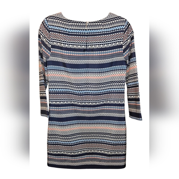 J. Crew Printed Three-Quarter Sleeve Gallery Dress - Size 00 - Picture 3 of 4